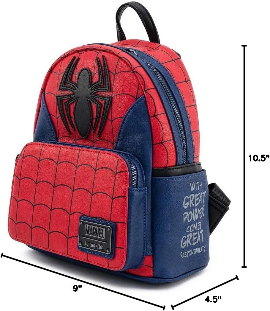 Loungefly Marvel Spider Man Classic Cosplay Womens Double Strap Shoulder Bag Backpack