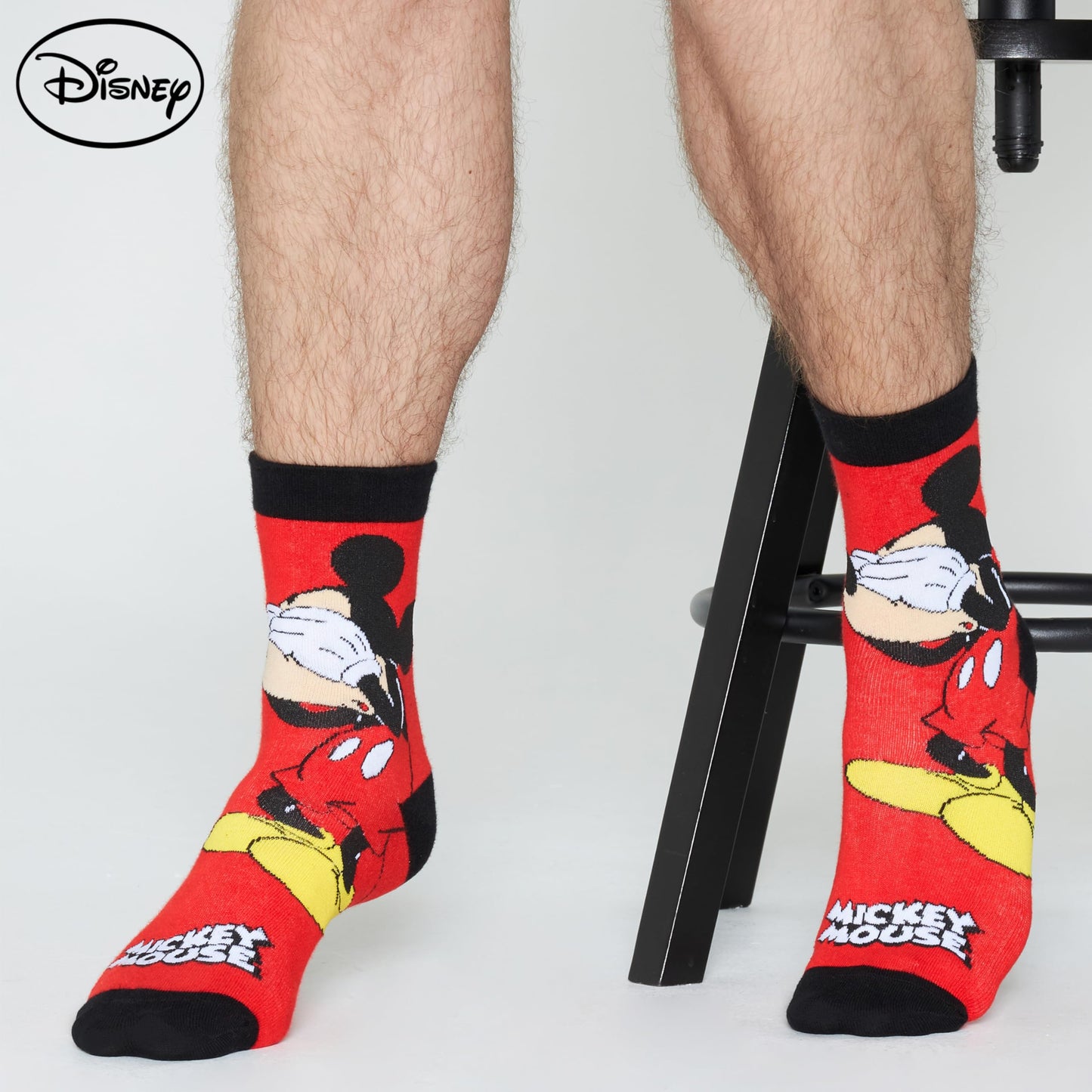Disney Crew Socks for Men & Teens US Size 7–11, Pack of 5 Casual Socks, Star Wars Baby Yoda Monsters Inc, Cozy Gifts for Men
