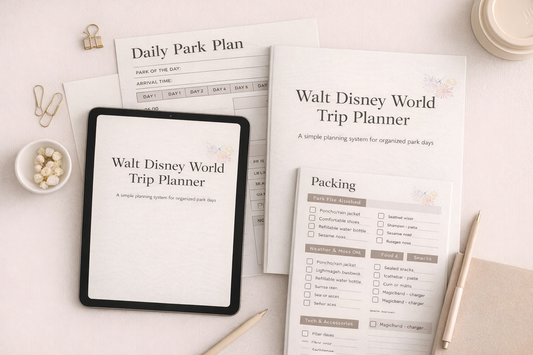 Walt Disney World Trip Planner (Printable + Digital)