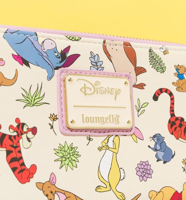 Loungefly Disney Wallet Winnie the Pooh Eeyore Friends Zip Clutch Faux-Leather