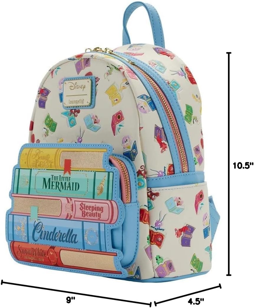 Loungefly Disney Princess Books Classics Womens Double Strap Shoulder Bag Purse