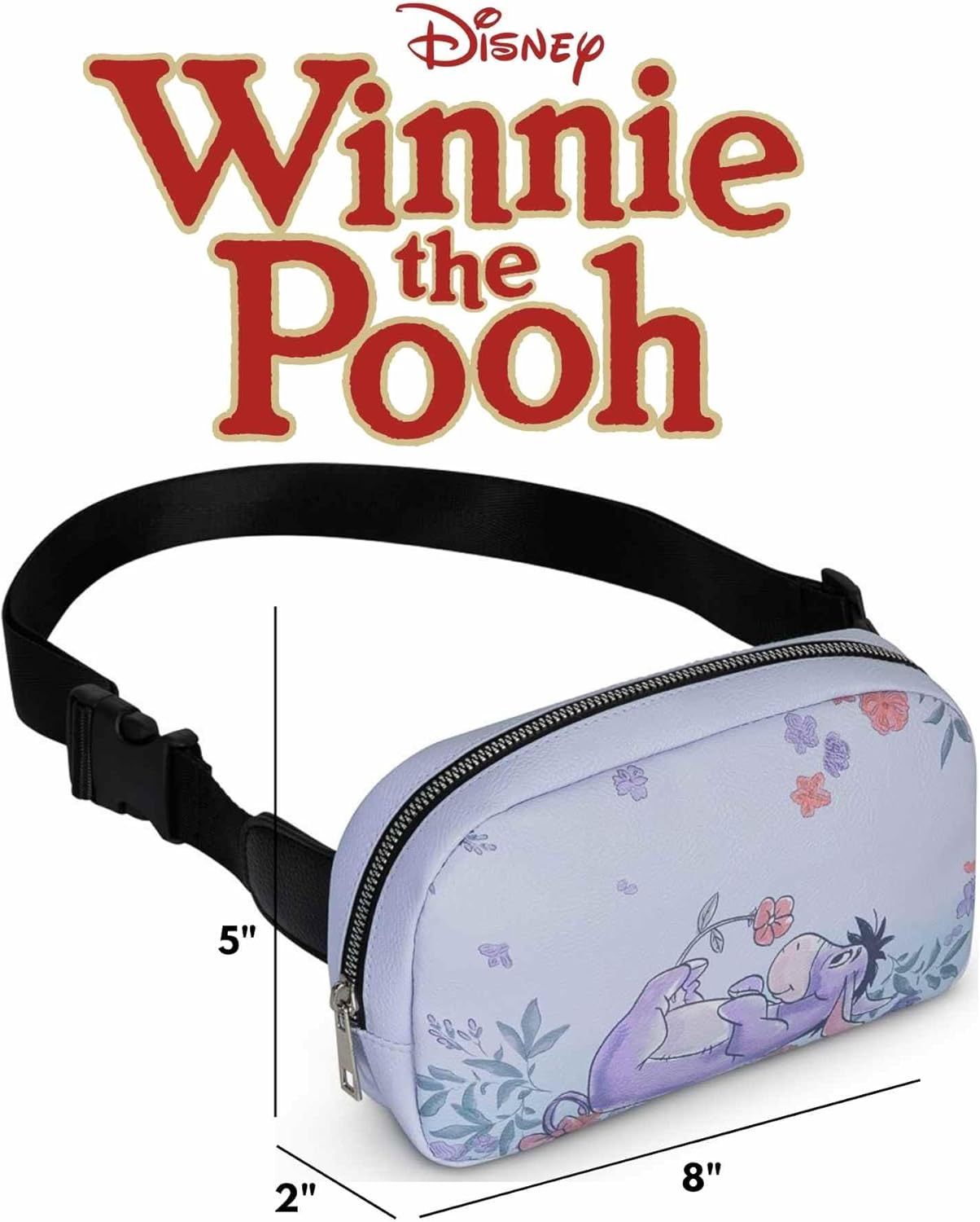 Womens Disney Belt Bag Crossbody Fanny Pack Waist Bag (Pooh White)