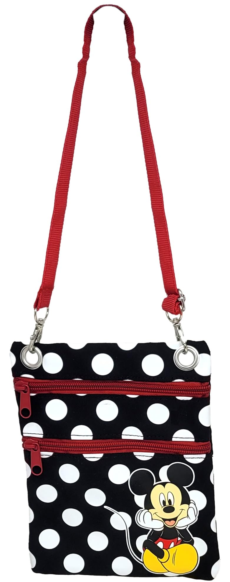 Disney Passport Bag Crossbody Travel Mickey Minnie Eeyore Stitch Cheshire All Over Print