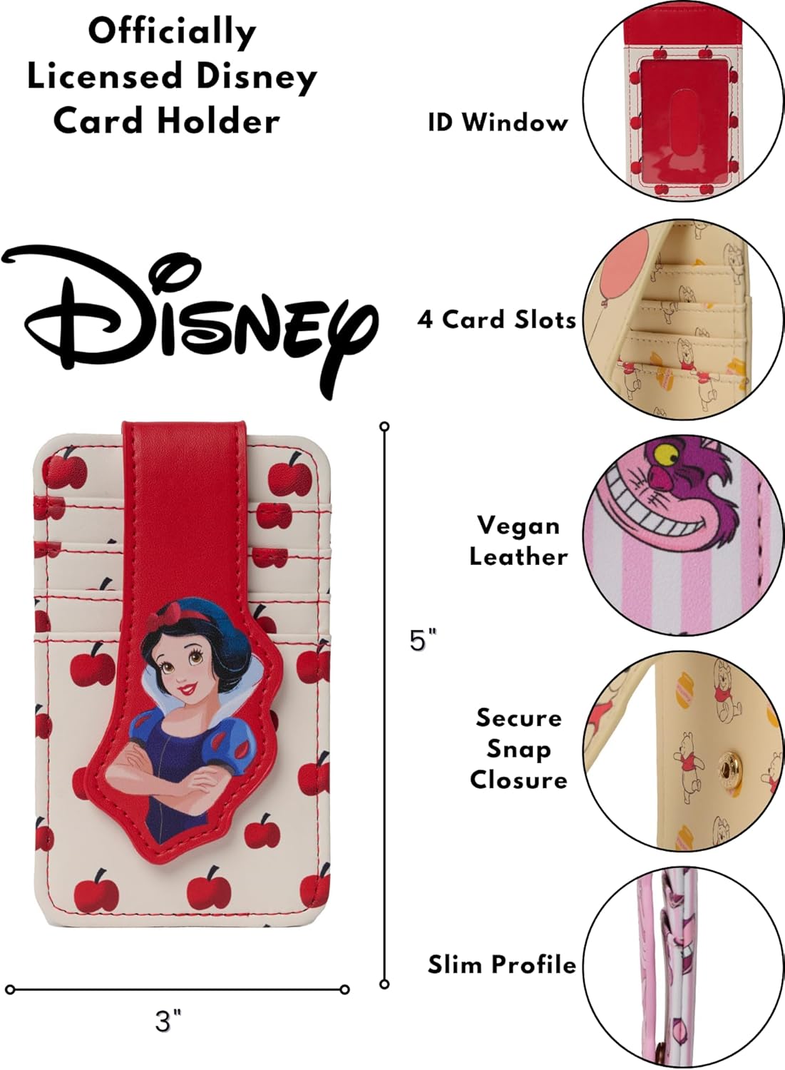 Disney Card Holder Wallet Slim Compact (Winnie the Pooh Yellow)