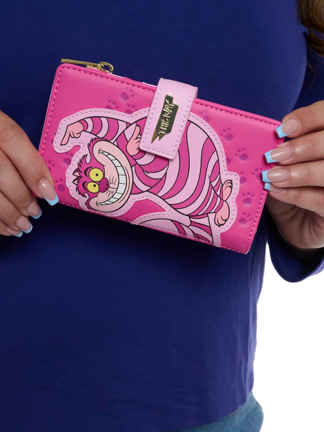 Loungefly Disney Cheshire Cat Wallet Alice in Wonderland Snap Flap Wallet