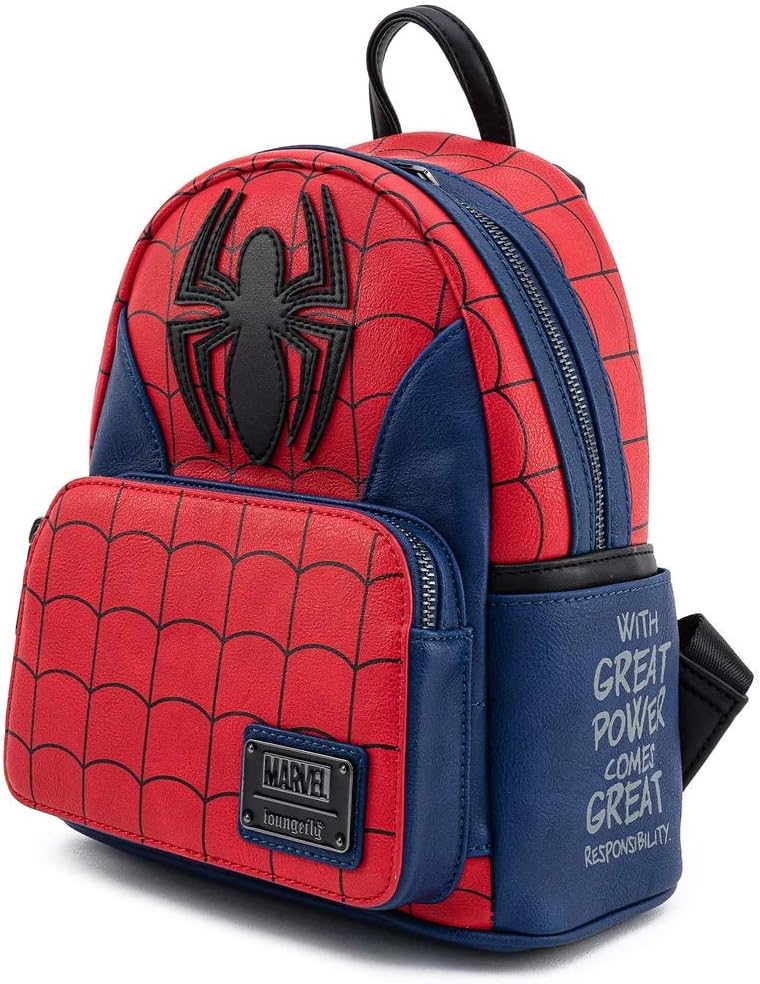 Loungefly Marvel Spider Man Classic Cosplay Womens Double Strap Shoulder Bag Backpack