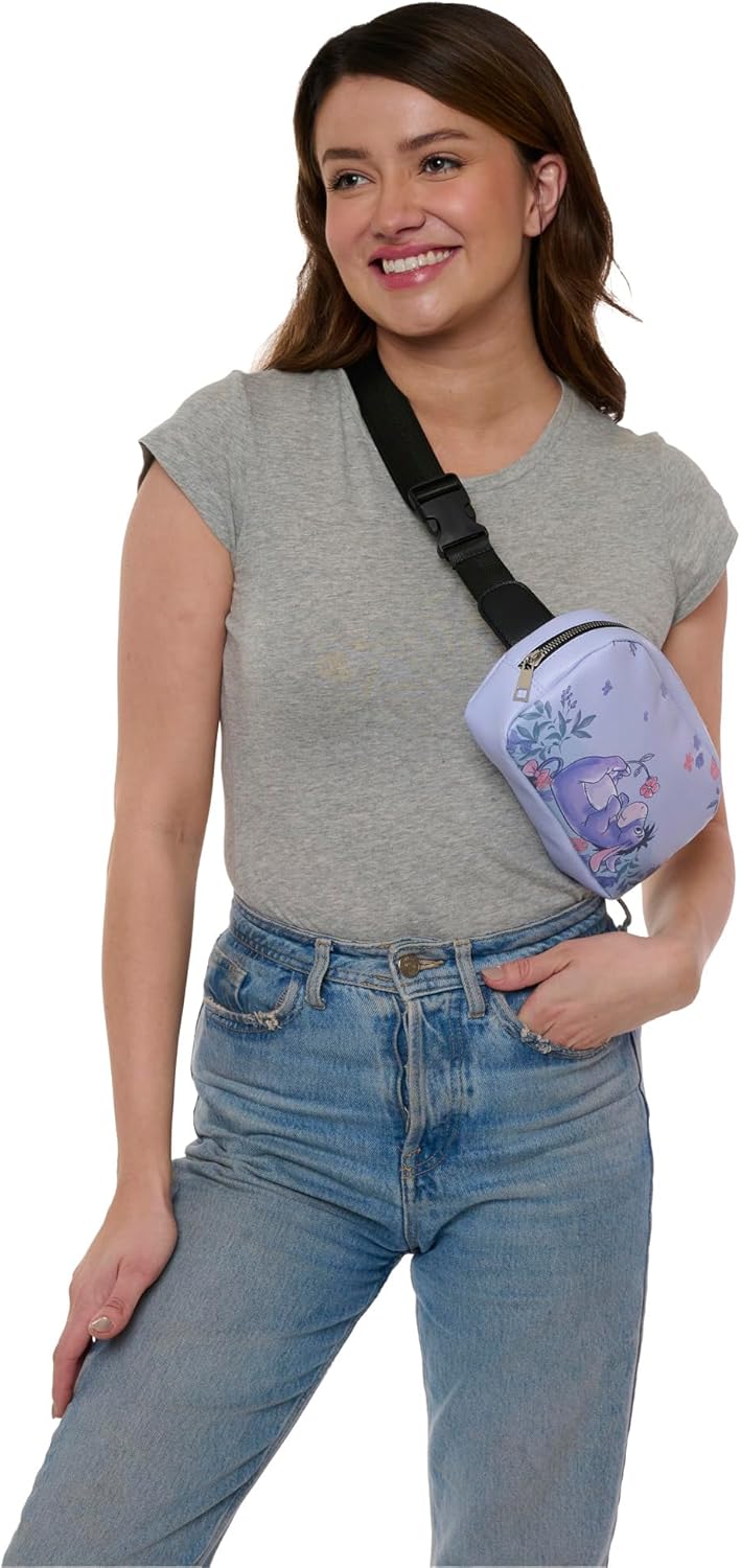 Womens Disney Belt Bag Crossbody Fanny Pack Waist Bag (Pooh White)