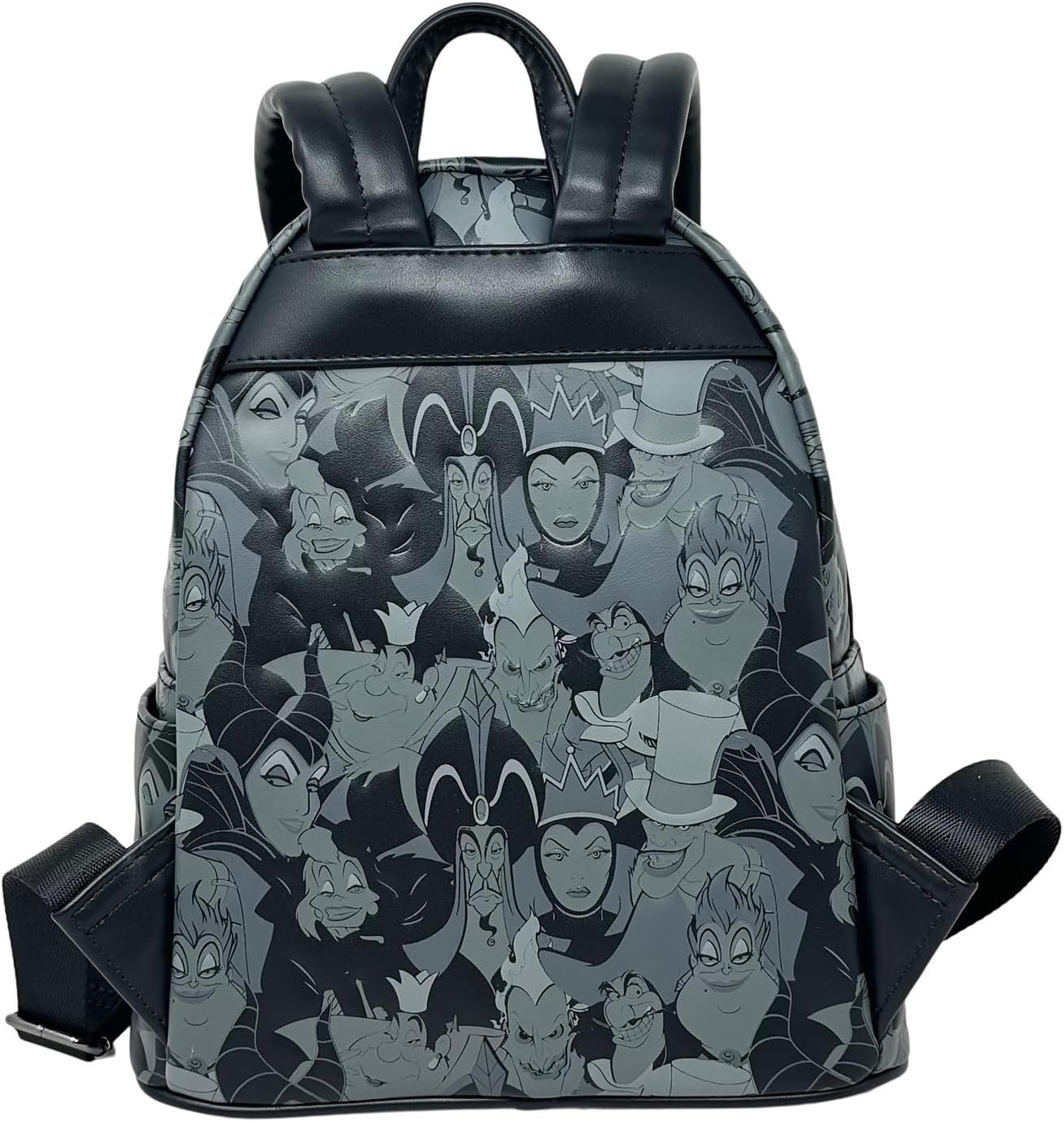 Loungefly Disney Villains Debossed All Over Print Womens Double Strap Shoulder Bag Backpack