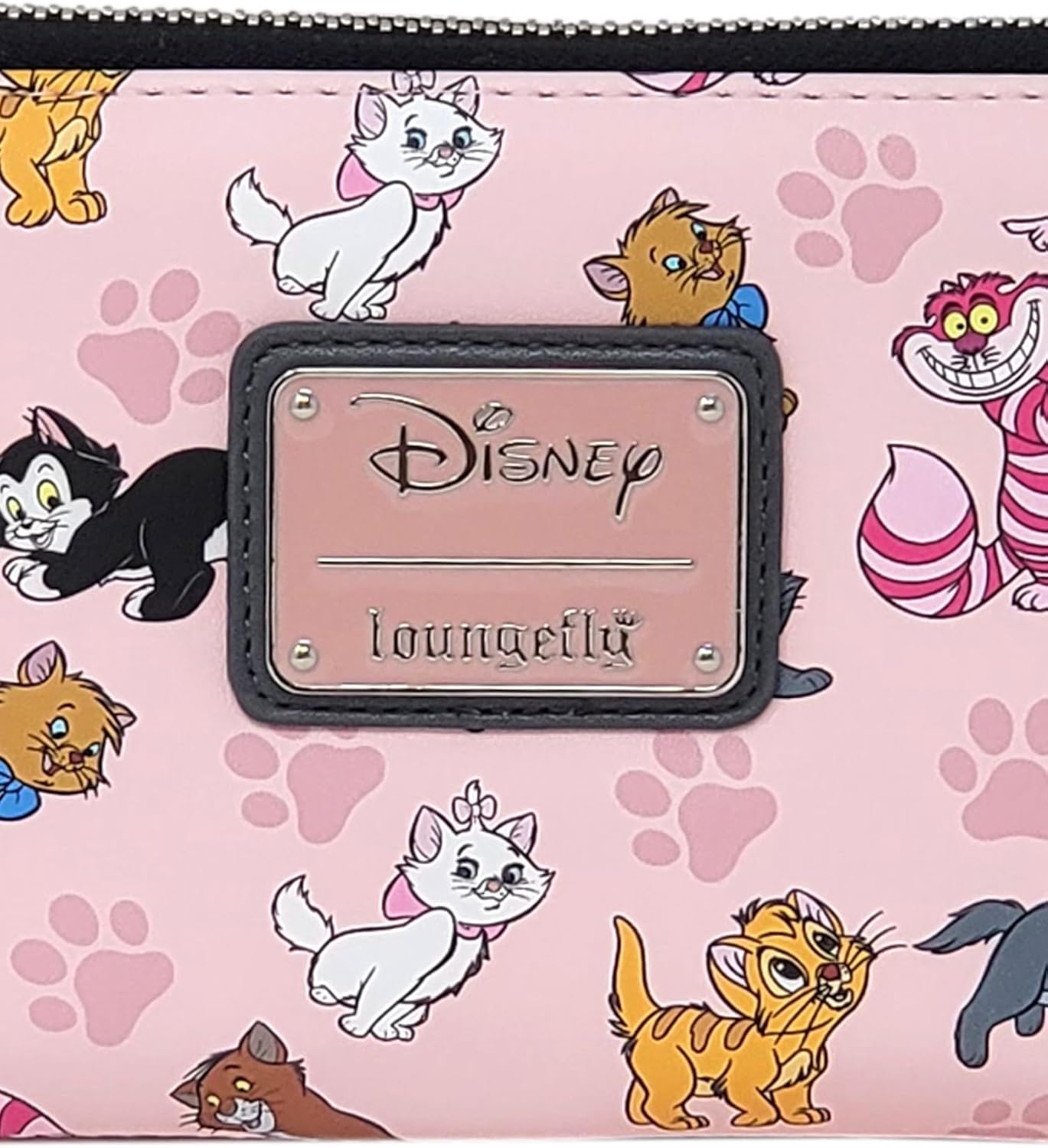 Loungefly Disney Cats Wallet Zip Around Clutch Faux Leather