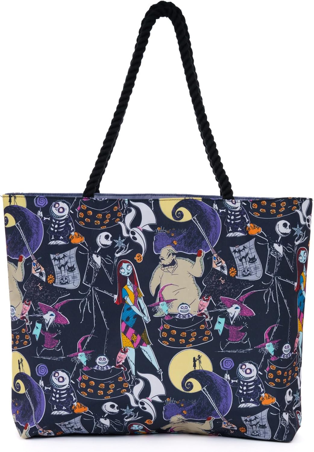 Disney Nightmare Before Christmas Tote Jack Skellington Sally Zero Print Bag