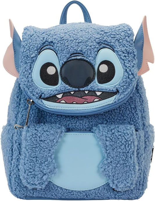 Loungefly Disney Stitch Plush Sherpa Mini Backpack