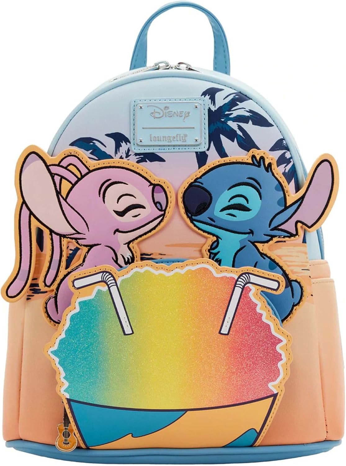 Loungefly Disney Lilo and Stitch Snow Cone Date Night Womens Double Strap Shoulder Bag Backpack