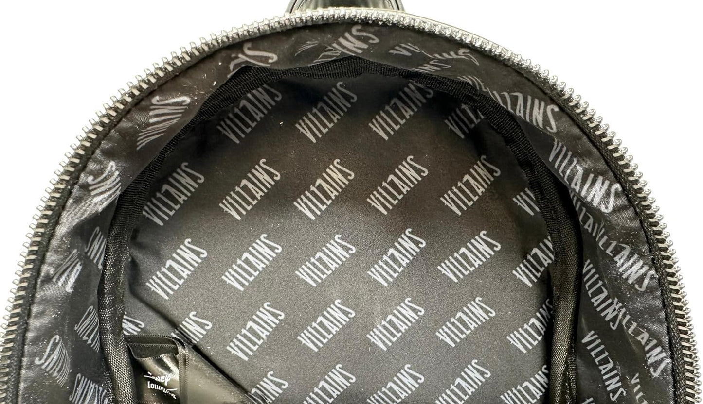 Loungefly Disney Villains Debossed All Over Print Womens Double Strap Shoulder Bag Backpack