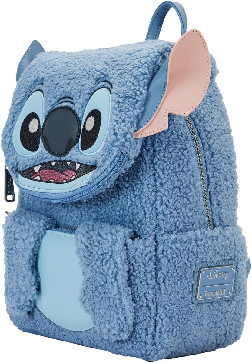Loungefly Disney Stitch Plush Sherpa Mini Backpack