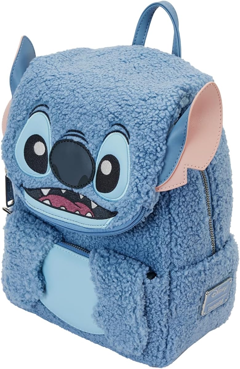 Loungefly Disney Stitch Plush Sherpa Mini Backpack