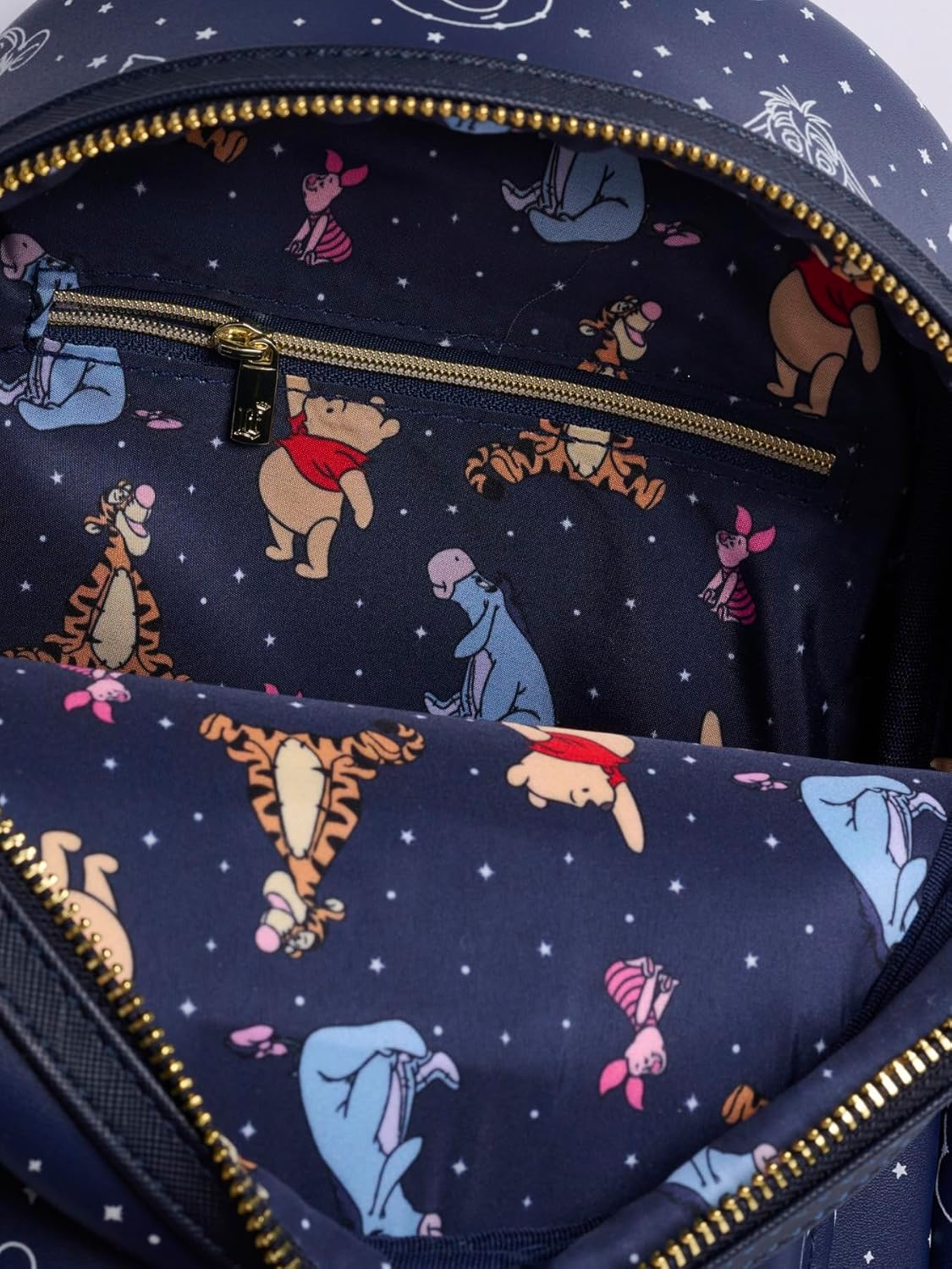 Loungefly Winnie the Pooh Navy Mini Backpack Handbag Constellation Print Double Strap Shoulder Bag