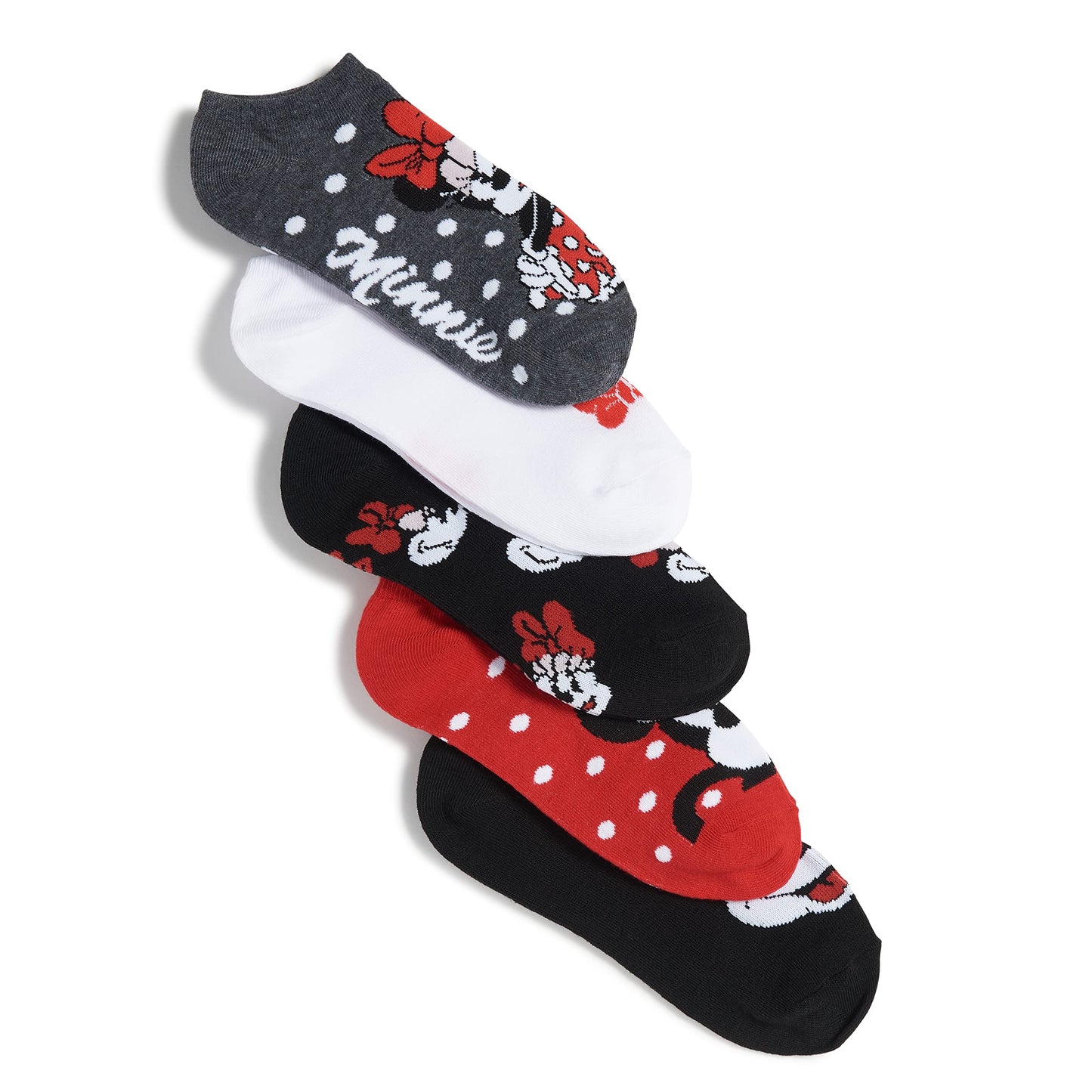 Disney womens Minnie Mouse 5 Pack No Show Socks