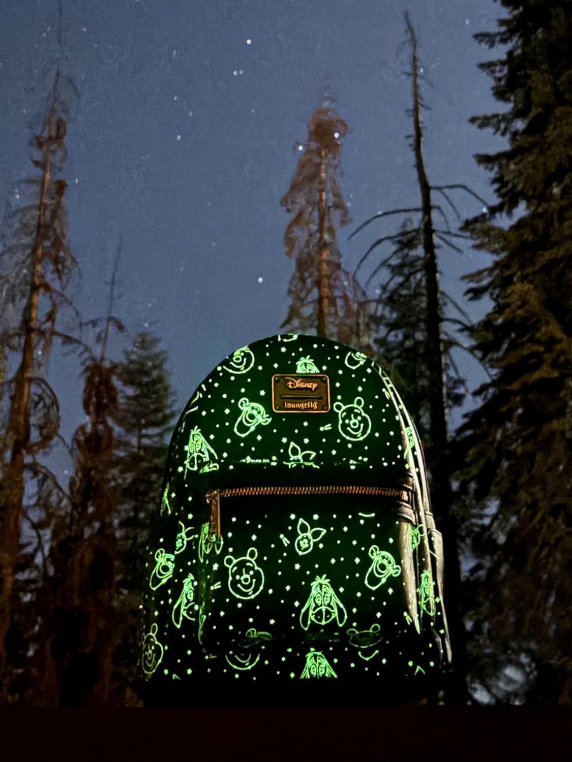 Loungefly Winnie the Pooh Navy Mini Backpack Handbag Constellation Print Double Strap Shoulder Bag