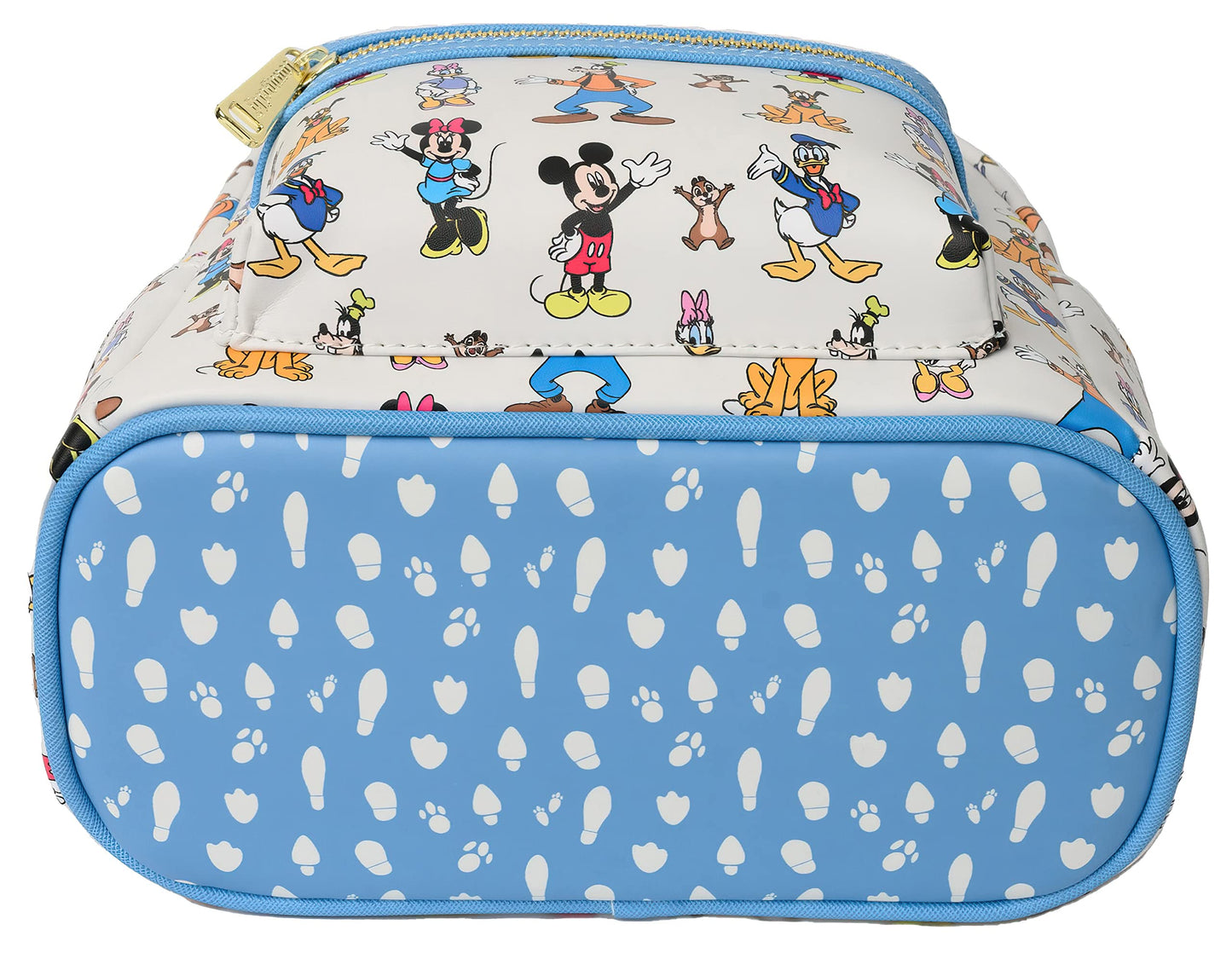 Loungefly Disney Women's Mini Backpack Mickey Minnie Mouse Forward Backward Blue