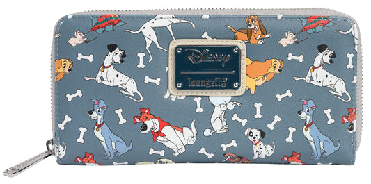 Loungefly Disney Dogs Wallet Zip Around Clutch Faux Leather