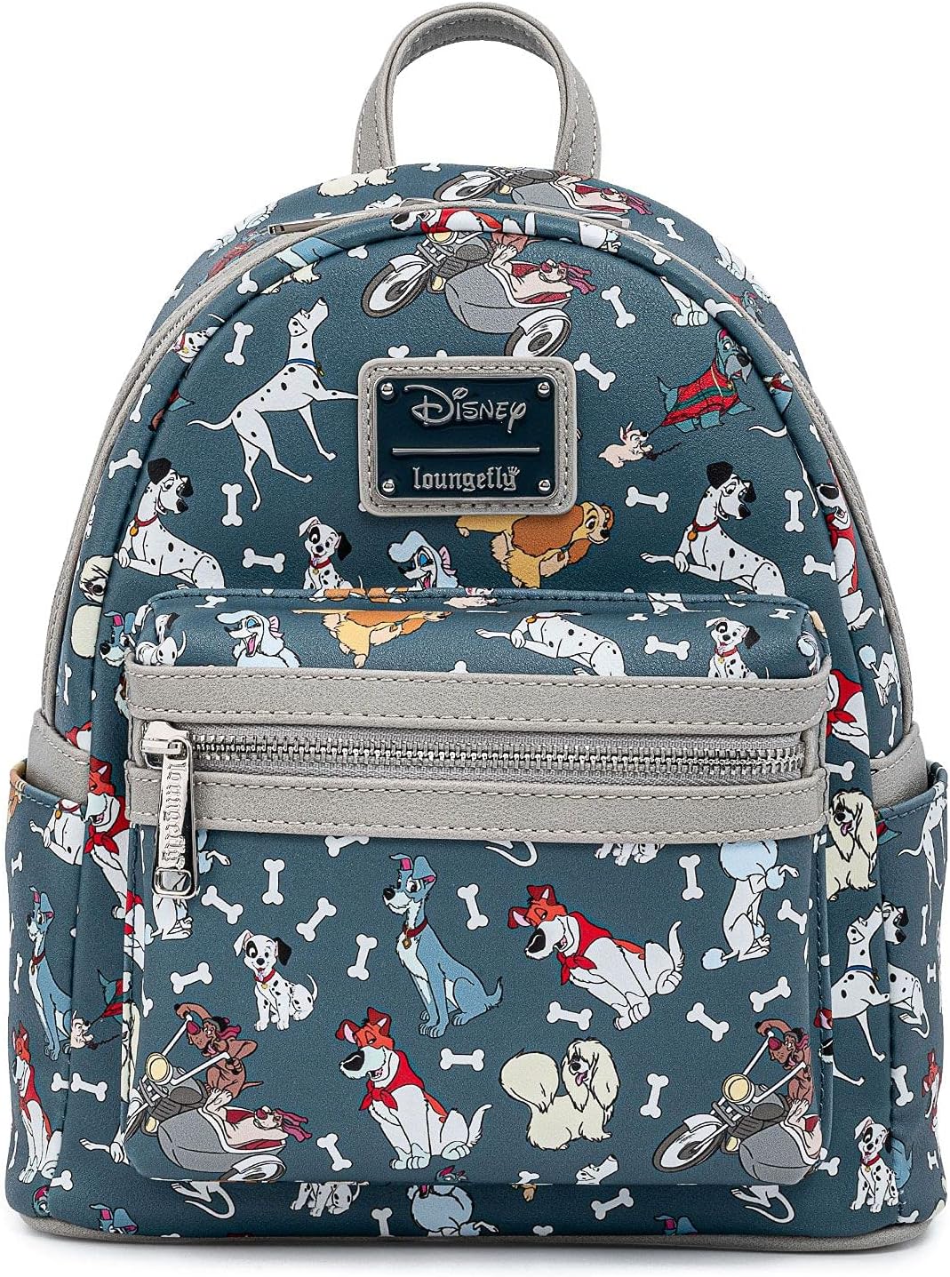 Loungefly Disney Dogs Mini-Backpack Handbag All Over Print Lady Tramp Dalmatians