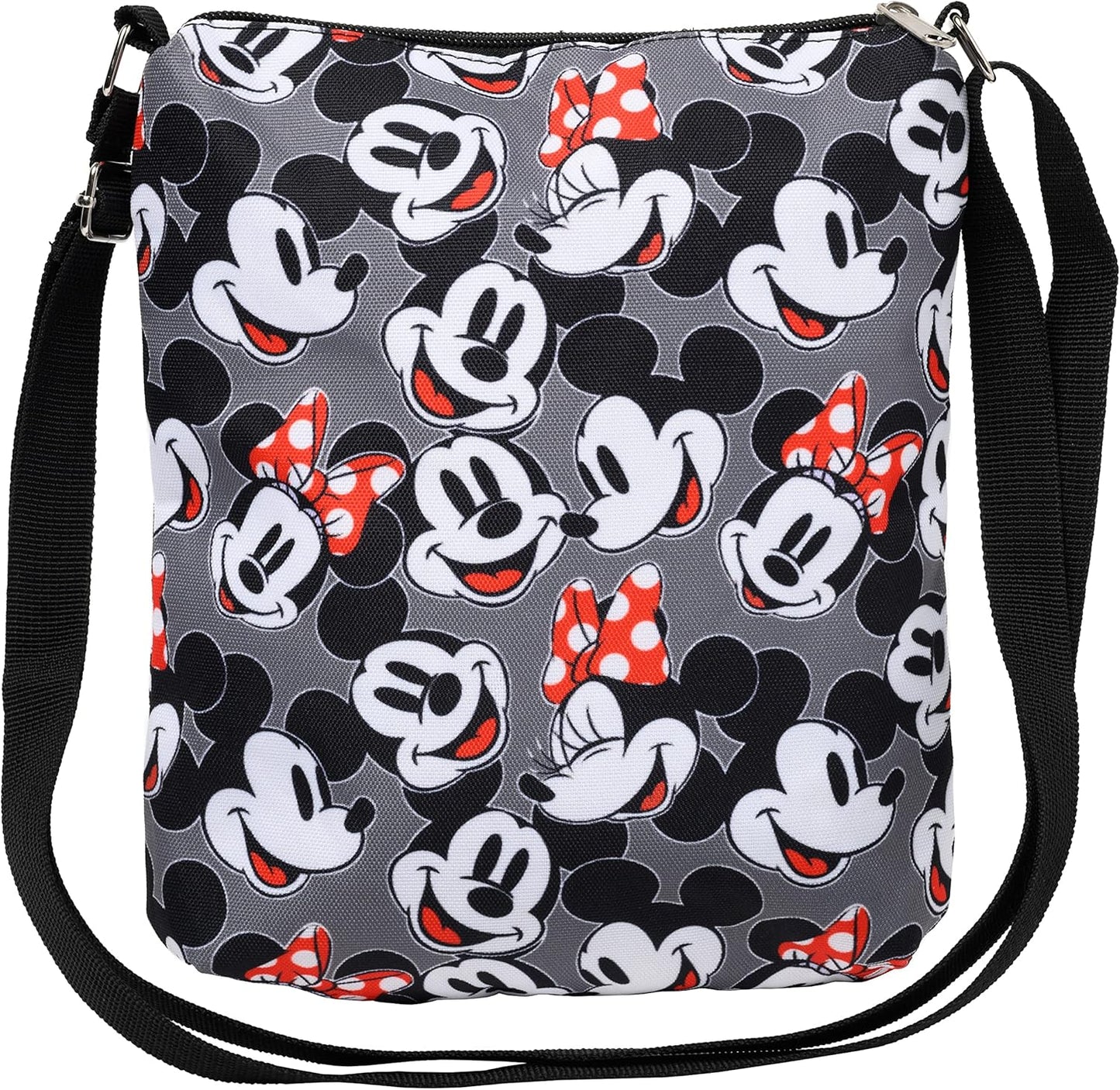 Disney Crossbody Bag Mickey & Minnie Mouse Travel Passport (Mickey Minnie Grey)