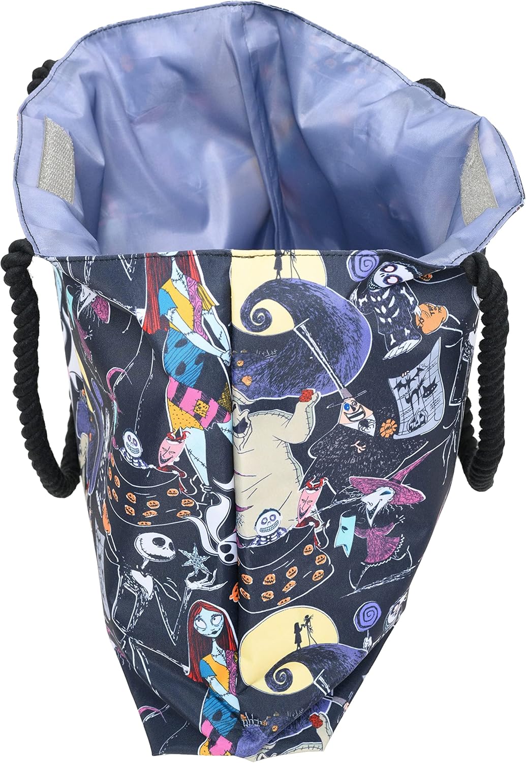 Disney Nightmare Before Christmas Tote Jack Skellington Sally Zero Print Bag