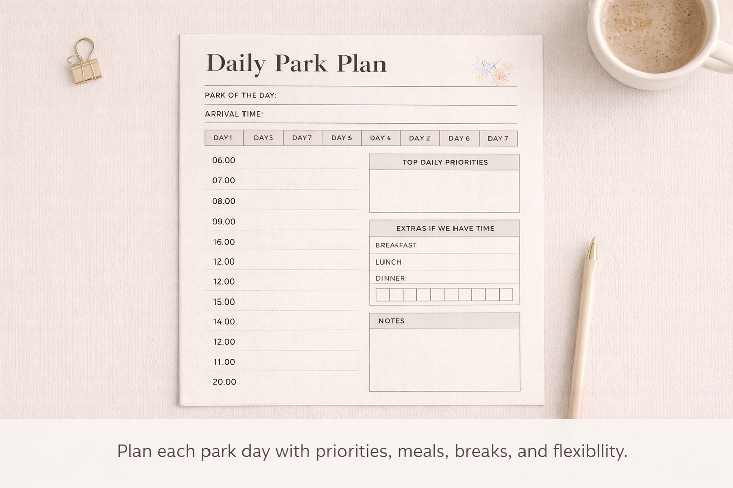 Walt Disney World Trip Planner (Printable + Digital)